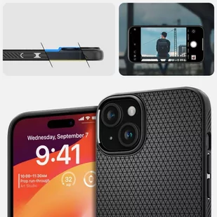Etui do iPhone 15 Plus Spigen Liquid Air Case obudowa plecki ochronne Matte Black - Etui i futerały do telefonów Etui do iPhone 15 Plus Spigen Liquid Air Case obudowa plecki ochronne Matte Black - Etui i futerały do telefonów - miniaturka - grafika 3