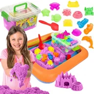 Zabawki kreatywne - PIASEK KINETYCZNY 2KG FOREMKI FIOLETOWYPIASEK KINETYCZNY 2KG +B/F FIOLETOWY - miniaturka - grafika 1