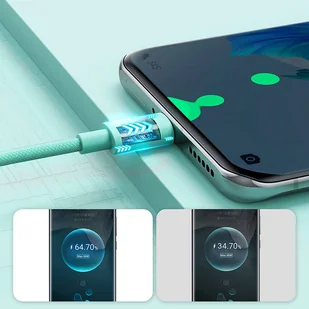 Joyroom kabel przewód USB - Lightning do ładowania / transmisji danych 1m zielony (S-1030M13) - Kable USB - miniaturka - grafika 2