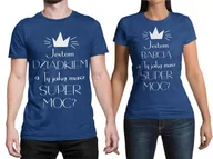 Dzień Babci i Dzień Dziadka - Zestaw dwóch koszulek dla babci i dziadka z napisem Jestem Dziadkiem a Ty jaka masz super moc? - miniaturka - grafika 1