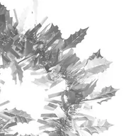 Oświetlenie świąteczne - Łańcuch dekoracyjny matowy - listki srebrny - miniaturka - grafika 1