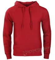 Bluzy męskie - bluza FRUIT OF THE LOOM - RED bez nadruku, kangurka z kapturem-XL - miniaturka - grafika 1