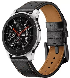Tech-Protect PASEK LEATHER GALAXY WATCH 42MM BLACK BRANSOLETA CASE - Akcesoria do smartwatchy - miniaturka - grafika 1