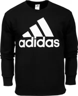 Bluzy męskie - Adidas Bluza męska adidas Essentials French Terry Big Logo czarna IC9324 S - miniaturka - grafika 1