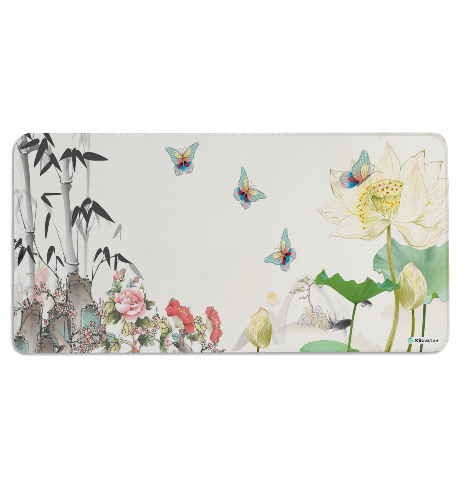 Podkładka KBcustom DUŻA PODKŁADKA MATA POD MYSZKĘ MYSZ 120x60cm XXXL KBcustom Biurko Flower 54