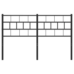 Metalowe wezgłowie, czarne, 135 cm Lumarko! - Inne meble do sypialni - miniaturka - grafika 4