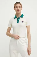 Koszulki i topy damskie - Fila polo Looknow damski kolor beżowy FAW0743 - miniaturka - grafika 1