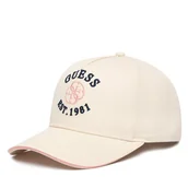 Czapki damskie - Czapka z daszkiem Guess V6RZ03 WO07T Beżowy - miniaturka - grafika 1