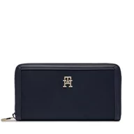Portfele - Duży Portfel Damski Tommy Hilfiger Th Essential S Large Za AW0AW15749 Granatowy - miniaturka - grafika 1
