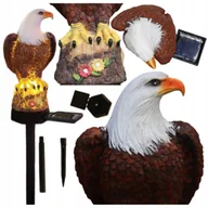 Lampy ogrodowe - LAMPA SOLARNA LED ORZEŁ EFEKT ZWIERZE PTAK LAMPKA SOLARNA WBIJANA ORZEŁEK - miniaturka - grafika 1