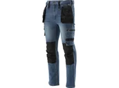Odzież robocza - SPODNIE ROBOCZE MONTERSKIE STRETCH JEANS DARK BLUE ROZM. L/XL - miniaturka - grafika 1