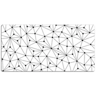 Podkładki na biurko - Ochronna mata na biurko Trójkąty kropki 120x60 cm, Dywanomat - miniaturka - grafika 1