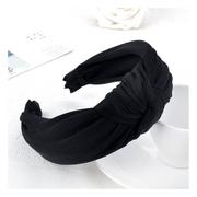 Ozdoby do włosów - Opaska turban z materiału black O228CZ - miniaturka - grafika 1