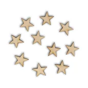 Scrapbooking - EKO-DECO, drewniane gwiazdki, 10 sztuk - miniaturka - grafika 1