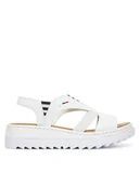 Sandały damskie - Rieker Sandały V44Y5-80 Biały - miniaturka - grafika 1