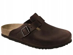 Birkenstock Boston LEOI 860131 Brązowe 43 - Klapki i japonki męskie - miniaturka - grafika 1