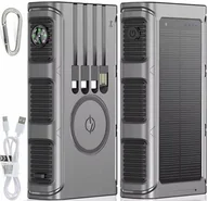 Powerbanki - POWERBANK ŁADOWARKA SOLAR INDUKCJA KABLE 36000mAh 8xUSB LATARKA LED USBC PD - miniaturka - grafika 1