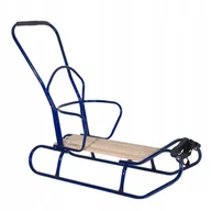 Sanki i ślizgacze - ND35_80757_POL141BLUE Sanki z pchaczem niebieskie - miniaturka - grafika 1