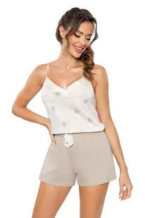 Donna Piżama Sandi top XL Beżowy - Piżamy damskie - miniaturka - grafika 1