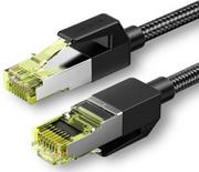 Kable miedziane - Ugreen UGREEN NW150 Kabel sieciowy w oplocie Ethernet RJ45 Cat.7 F/FTP 3m czarny 80424 - miniaturka - grafika 1