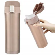Herbata - Pojemny Kubek Termiczny Termos Na Kawa Herbata Złoty 450 Ml - miniaturka - grafika 1