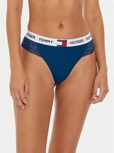 Tommy Hilfiger Stringi UW0UW05619 Niebieski - Majtki damskie - miniaturka - grafika 1