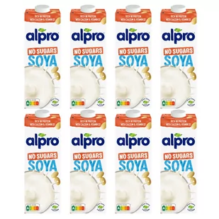 8x Napój sojowy ALPRO niesłodzony Bez cukru 1 l - Napoje roślinne - miniaturka - grafika 1