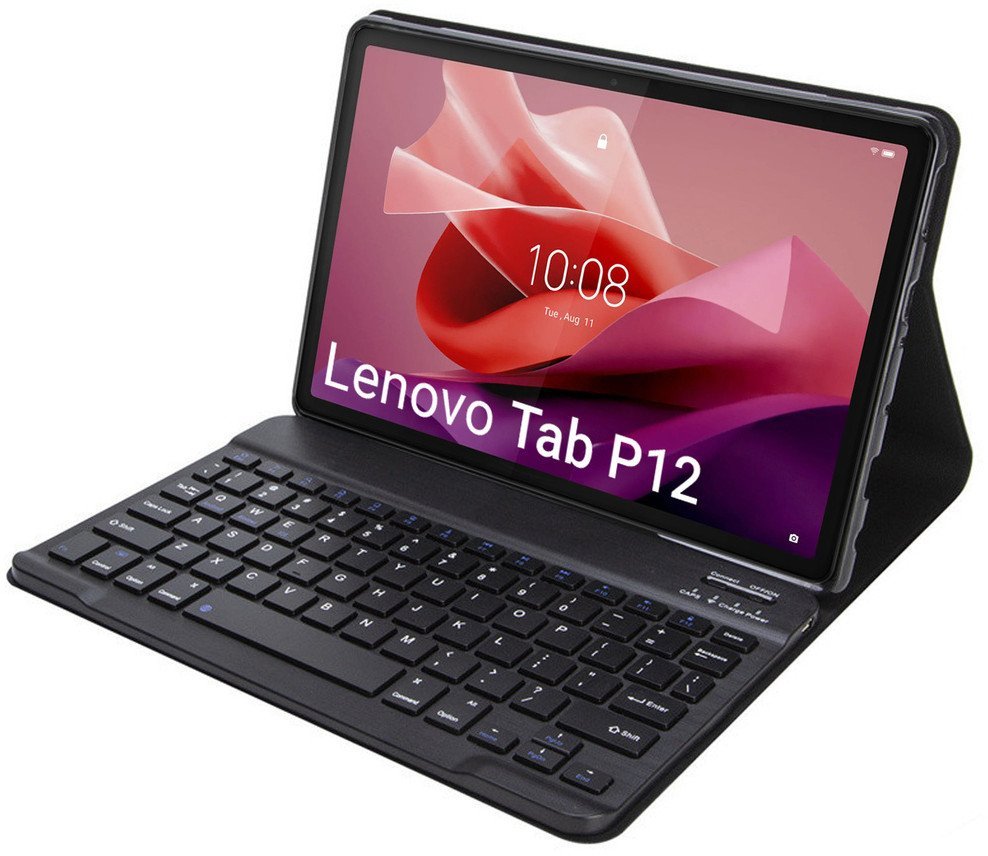 Etui z klawiaturą Bluetooth do Lenovo Tab P12 TB-370 Czarne 5905101598195