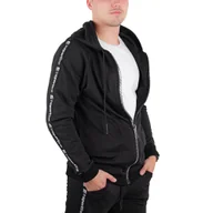 Bluzy męskie - Męska Bluza Sportowa Z Kapturem Insportline Comfyhoodie Man, Czarny, Xl - miniaturka - grafika 1