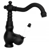 Baterie umywalkowe - Retro Vi Czarna Bateria Umywalkowa Wysoka Nablatow - miniaturka - grafika 1