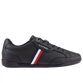 Buty sportowe męskie - Buty Tommy Hilfiger Classic LO Cupsole Leather FM0FM04277-BDS - czarne - grafika 1