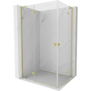 Mexen Mist-H L Duo kabina prysznicowa uchylna 110 x 80 cm, transparent, złota szczotkowana - 8A5L-110L-080P-55-00 - Kabiny prysznicowe - miniaturka - grafika 1