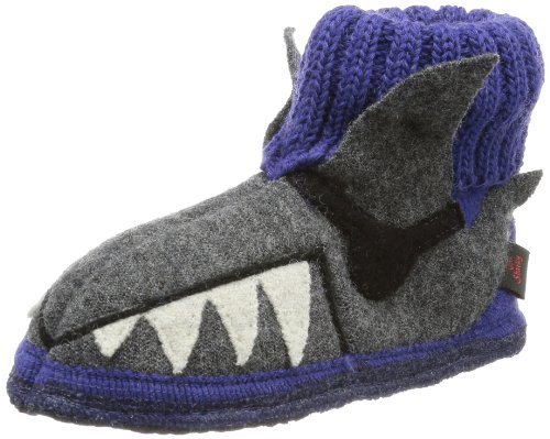 Capt'n Sharky 250069 Wysokie kapcie chłopięce, Niebieski, niebieski, szary., 22 EU