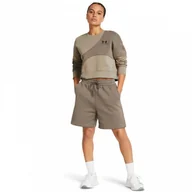 Spodnie sportowe damskie - Damskie spodenki dresowe Under Armour UA Essl Flc Relax BF Short - brązowe - UNDER ARMOUR - miniaturka - grafika 1