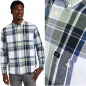 Koszule męskie - Lee RIVETED SHIRT Intuition LUŹNA KOSZULA W KRATĘ ORGANICZNA BAWEŁNA L - miniaturka - grafika 1