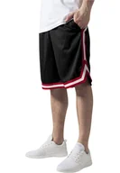 Spodenki męskie - krótkie spodenki STRIPES MESH SHORTS blk/red/wht-M - miniaturka - grafika 1