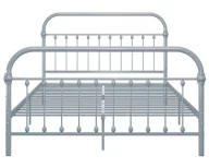 Łóżka - Szare industrialne łóżko metalowe 120x200 cm R5-R01 - miniaturka - grafika 1