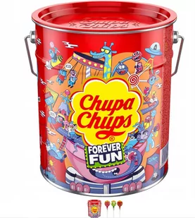 Chupa Chups lizaki metalowa puszka 150 sztuk 1800g - Gumy do żucia, lizaki, dropsy - miniaturka - grafika 1