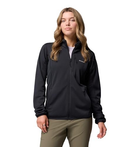 Columbia Damska kurtka polarowa Essential Hike Grid z zamkiem błyskawicznym na całej długości, czarna, XS