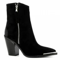 Botki damskie - Czarne botki na słupku CARINII - Carinii - miniaturka - grafika 1