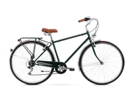 Rowery - Romet Rower miejski Vintage Eco M ciemnozielony 18 M - miniaturka - grafika 1