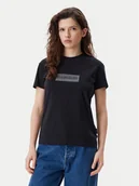 Koszulki i topy damskie - Napapijri T-Shirt NP0A4IP1 Czarny Regular Fit - miniaturka - grafika 1