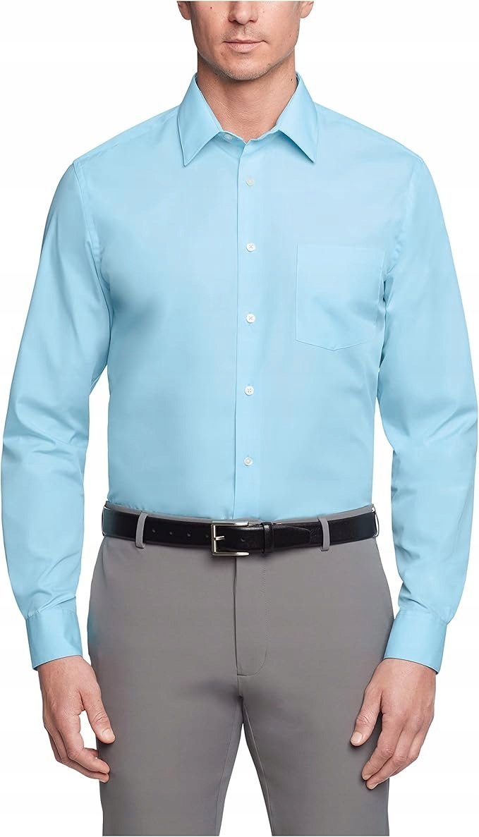 VAN HEUSEN NIEBIESKA KOSZULA ELEGANCKA Z DŁUGIM RĘKAWEM XXL 7BA