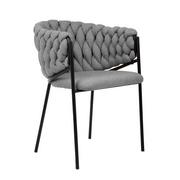 Krzesła - Stylowe krzesło MERLE w tkaninie grafitowe GLAMOUR 57x59x78 cm - miniaturka - grafika 1