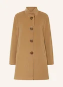 Płaszcze damskie - Icons Cinzia Rocca Płaszcz Wełniany braun - miniaturka - grafika 1