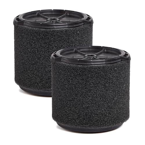 WORKSHOP Wet/Dry Vacs Vacuum Filters WS14045F2 Foam Filter For Wet/Dry Vacuum Cleaner (2 Pack Wet Application Foam Filters) For WORKSHOP 3-Gallon To 4.5-Gallon Shop Vacuum Cleaners