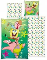 Pościel dla dzieci - Pościel dziecięca bawełniana Spongebob Poszewka 140x200 Sponge Bob Patryk - miniaturka - grafika 1