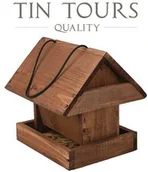 Karmniki dla ptaków - BRĄZOWY KARMNIK DLA PTAKÓW ZASYPOWY 23x20x21 cm - miniaturka - grafika 1