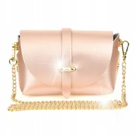 Torebki damskie - Elegancka WŁOSKA SKÓRZANA torebka WIECZOROWA łańcuszek mała skóra naturalna - miniaturka - grafika 1