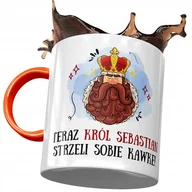 Kubki - Kubek Pomarańczowy dla Sebastiana Kolegi Prezent z Nadrukiem ze Zdjęciem + Opakowanie na prezent (wzór 03) - miniaturka - grafika 1